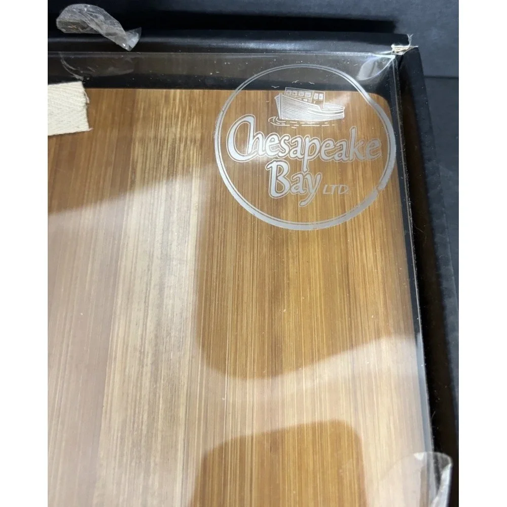 Chesapeake Bay Ltd Bamboo Mermaid Cheese Board Cutting Board with Spreader NEW